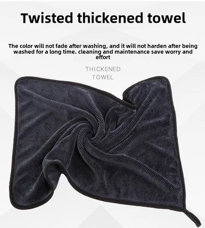Microfiber Quick-Dry Car Wash Cloth Thick Braid Twisted Towel for Home Use Strongly Absorbent Lint Cleaning Wholesale