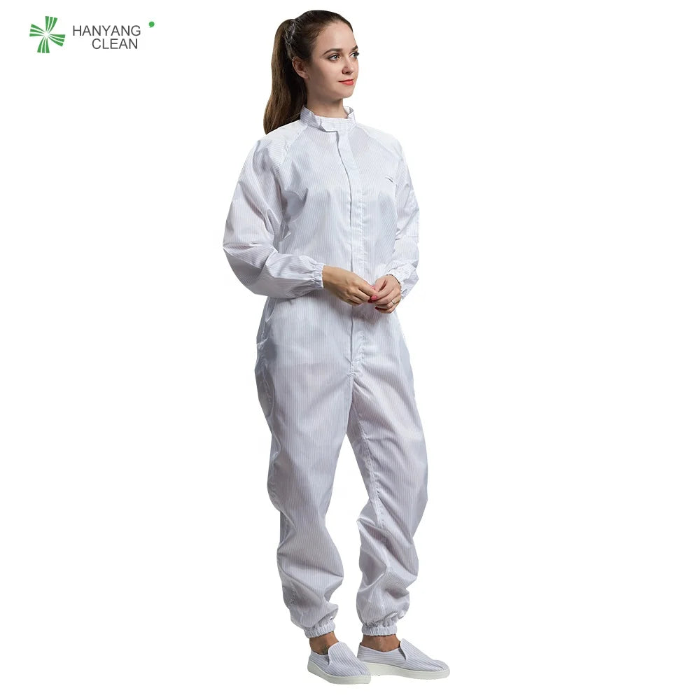 H-1108 Antistatic Esd Cleanroom Jumpsuit Coveralls with Caps