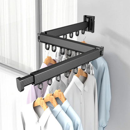 Laundry Retractable Drying Rack Folding Wall Mounted Clothes Hanger Rack