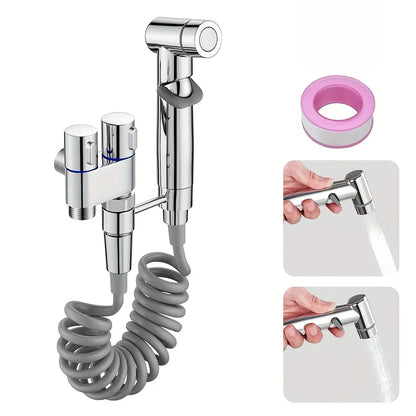 Premium Portable Bidet Sprayer Set with Adjustable Water Pressure for Modern Bathroom Bidet Toilet Use