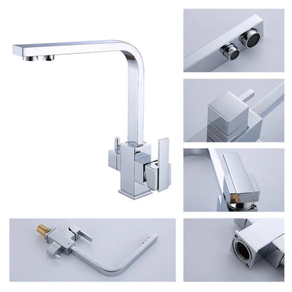 Quartet Brushed Brass Kitchen Sink Filter Faucet With 3 Way Drink Kitchen Filter Faucet
