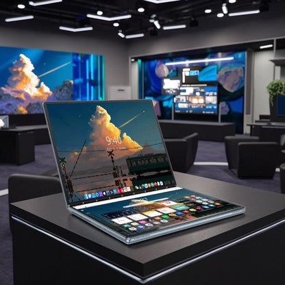 2024 14 Inch Dual Touch Screen Laptop N100 DDR5 16G 12Gen 9000 Battery  Laptop Pc