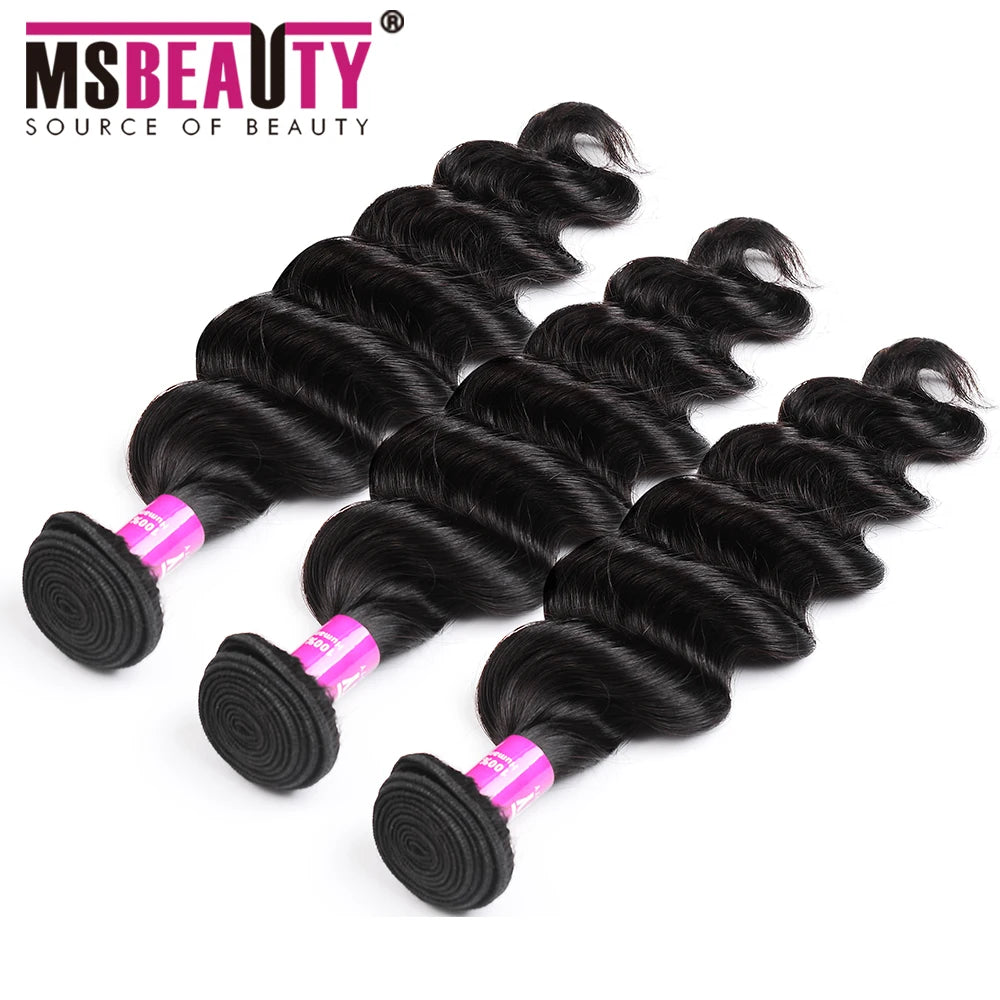MS Beauty Hair Regular Wave, Loose Deep Wave, Big Curl, Natural Wavy Xuchang Factory Virgin Human Hair Extensions 10a 12a Bundle