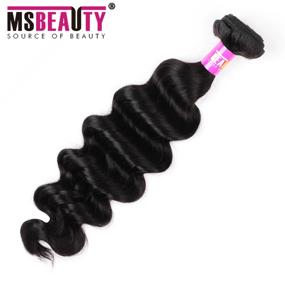 MS Beauty Hair Regular Wave, Loose Deep Wave, Big Curl, Natural Wavy Xuchang Factory Virgin Human Hair Extensions 10a 12a Bundle