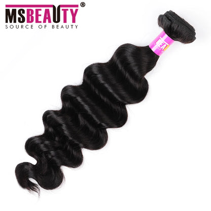 MS Beauty Hair Regular Wave, Loose Deep Wave, Big Curl, Natural Wavy Xuchang Factory Virgin Human Hair Extensions 10a 12a Bundle
