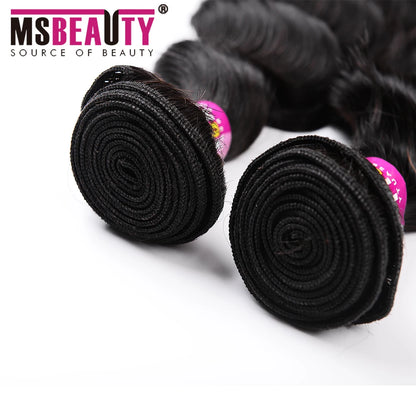 MS Beauty Hair Regular Wave, Loose Deep Wave, Big Curl, Natural Wavy Xuchang Factory Virgin Human Hair Extensions 10a 12a Bundle
