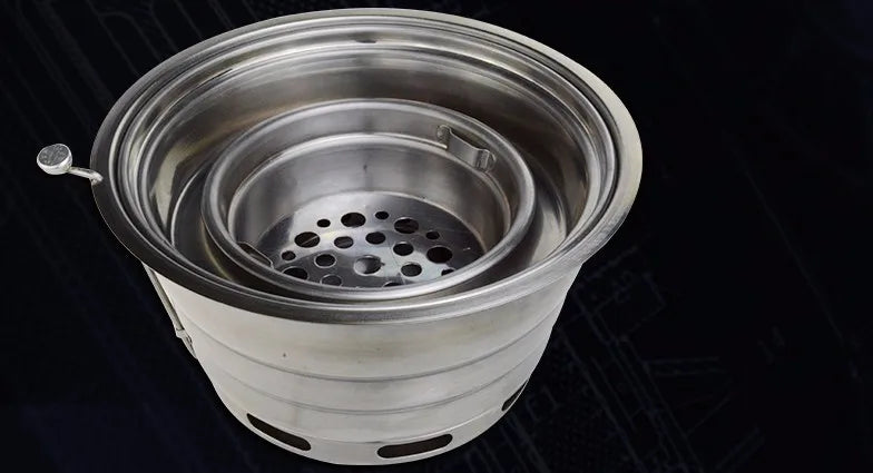 High Quality Round Shape Stainless Steel Indoor Restaurant Equipment Downward Exhaust Smoke Electric BBQ Grill