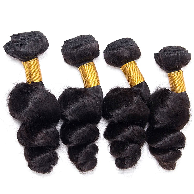 100% Remy Human Hair Bundles Indian Human Hair Extensions Loose Wave Beauty Products Natural Hair Extensions Straight