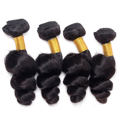 100% Remy Human Hair Bundles Indian Human Hair Extensions Loose Wave Beauty Products Natural Hair Extensions Straight