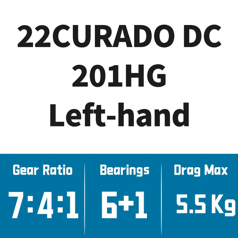 Shimano 22 18 Curado DC Baitcasting Fishing Reels 6+1BB Gear Ratio 7.4:1/8.5:1 S3D Spool I-DC4 Saltwater Wheel River Fishing
