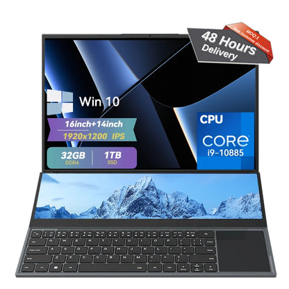 New Arrivals OEM Dual Screen Core I4/14.4/15.6 Inch 256GB/512GB/1TB Business Notebook Computer Laptop for Office