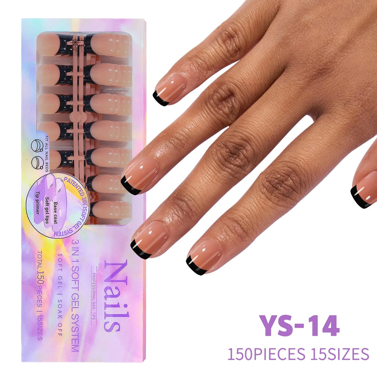 Nail Art Artificial 150 Pcs New Hot Selling Nail Art Products French Press on Nail Tips