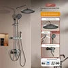 Gun Grey All-Copper Household Bathroom Shower Set Simple Design Ceramic Metered Faucets Chrome Shower Booster