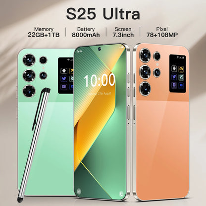 Real high quality 22+1tb s25 ultra smartphone best selling android 15phone cheap 7.3inch s25 ultra smart phone