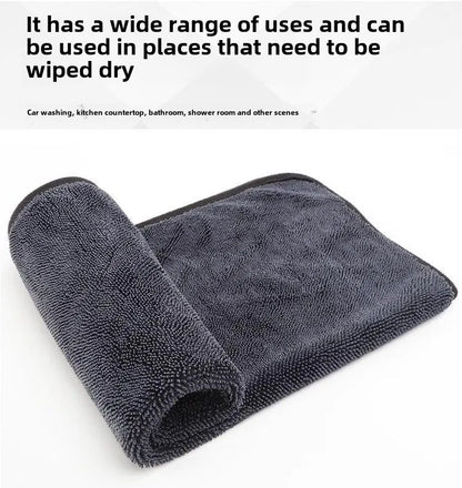 Microfiber Quick-Dry Car Wash Cloth Thick Braid Twisted Towel for Home Use Strongly Absorbent Lint Cleaning Wholesale