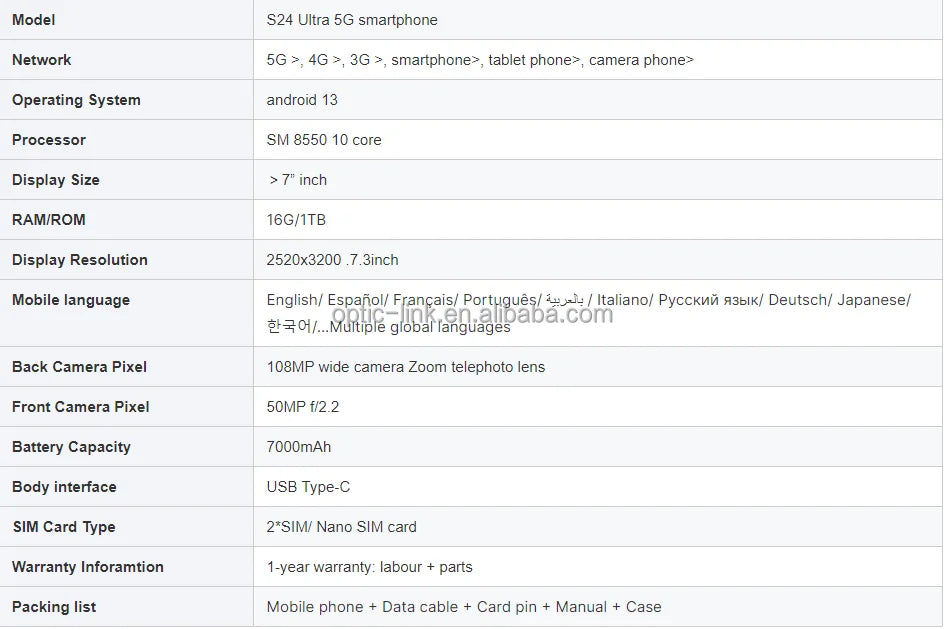Highly Recommend 16+1TB Galax S24 Ultra Smart Phone 7.3inch Telephone Unlock S-Pen 4G WIFI Android S23 S24 Mobile Phones