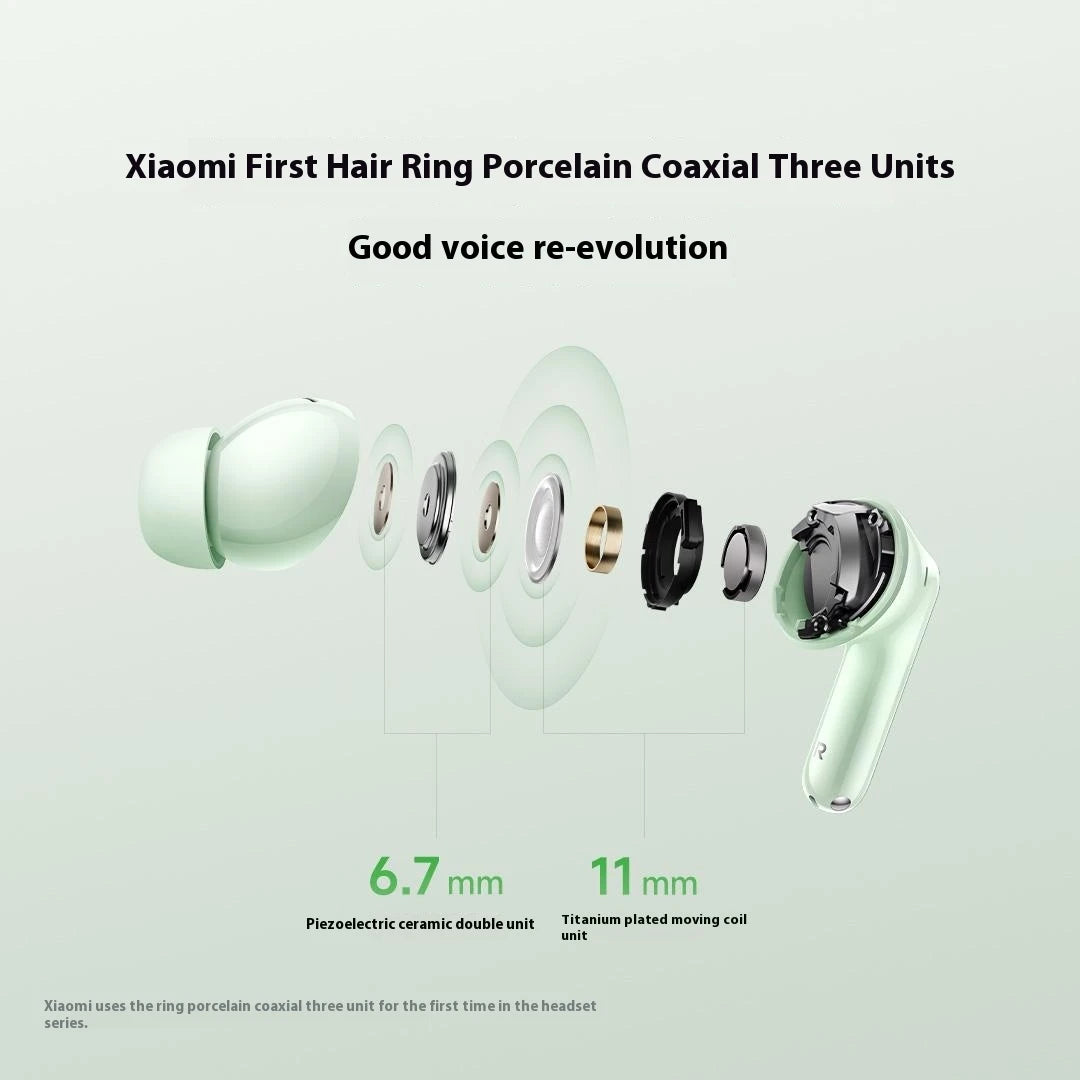 Xiaomi Redmi Buds 6 Pro Earphones 55dB Deep Noise Reduction Wireless Earphones 5V-160mA MAX Black M2430E1