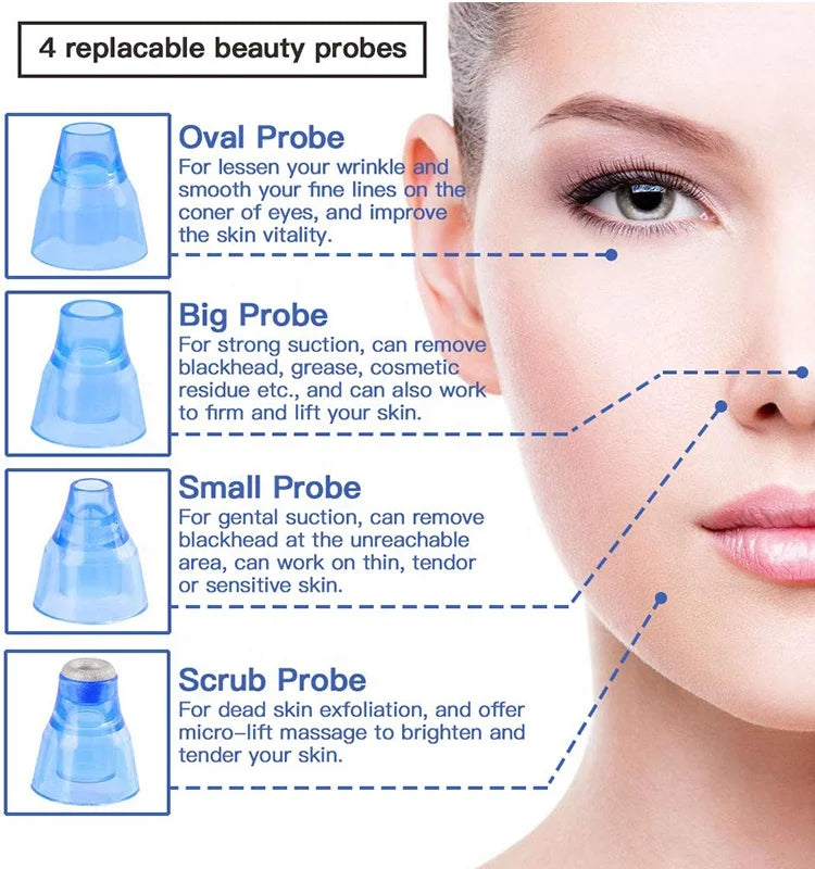 Trends Face Cleansing Beauti Products Facial Lift Rechargeable Electric Pimple Ance Pore Cleaner Vacuum Blackhead Remover