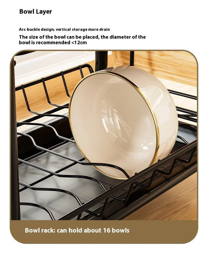Multifunctional Kitchen Storage Rack Multi-Layer Bowl Chopsticks Drain Rack Plate Drying Bowl Rack Chopsticks Tube Boxed