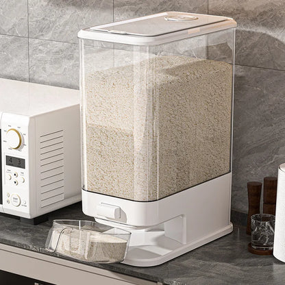 Large Capacity Press-Type Storage Box for Rice Flour Cereals Household Insect-Proof Moisture-Proof Food Grade Sealed Tank