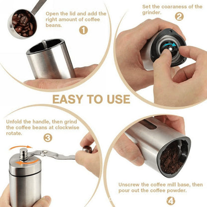 DB Luxury Hand Crank Pepper Conical Burr Grinder Custom Metal Wood Utensil Stainless Steel for Coffee Beans Mill Muller Utensils
