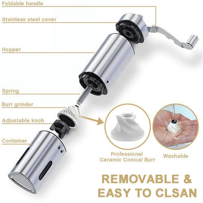 DB Luxury Hand Crank Pepper Conical Burr Grinder Custom Metal Wood Utensil Stainless Steel for Coffee Beans Mill Muller Utensils