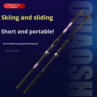 2025 Upgrade Fast Performance Carbon Sea Rod for Carp Fishing New Model with Soft-Tipped Rock & Rubber Handle for Bottom Fishing