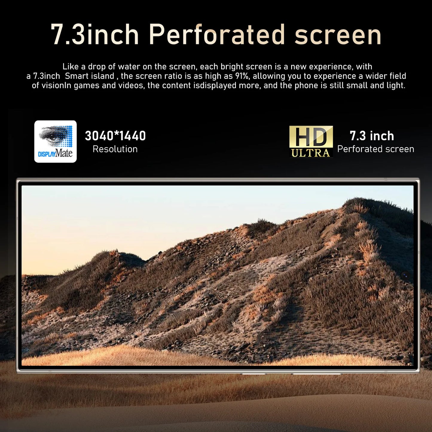 Smartphone Premium S24 ULTRA com 16GB de RAM e 1TB de armazenamento, ecrã HD, 5G LTE + CDMA, câmara traseira de 108MP, desbloqueio facial e Dual SIM.