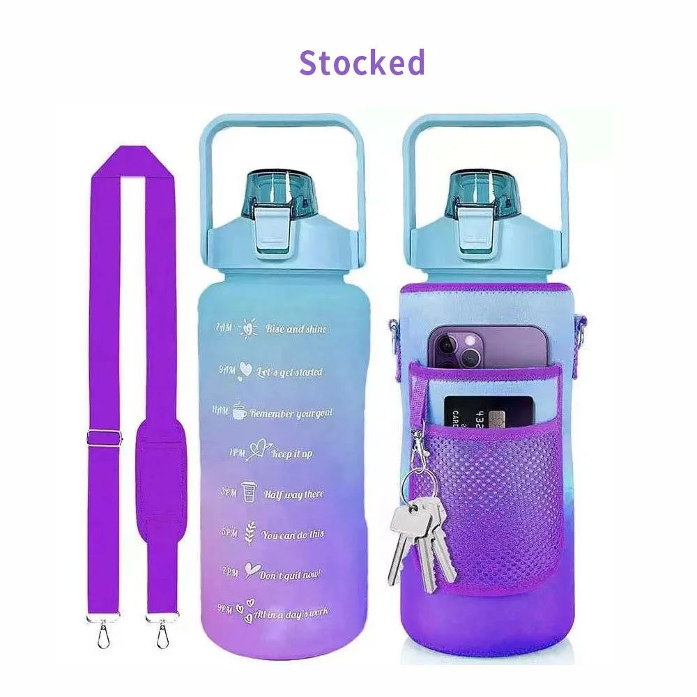 JZYZ School Fancy Bamboo 1 Gallon Carton Children Bpa Free Baby Kids Self Cleaning Clear Uv Water Bottle Kids With Sleeve