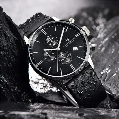 PAGANI DESIGN 2025 New Luxury Fashion Sapphire Japan VK67 Mens Watches Quartz Pointer Chronograph Waterproof Wrist Accessories