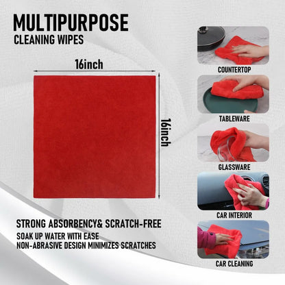 16in*16in Wholesale Microfiber Cleaning Cloth, Ultra-Thick Cleaning Rags, Lint Free & Streak Free Cleaning Towels