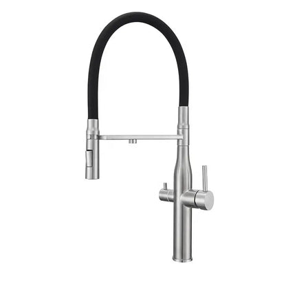 Modern Kitchen Filter Crane Pulls Out Spray 360 Rotating Water Filter Faucet Hot and Cold Three-way Sink Mixer Kitchen Faucet