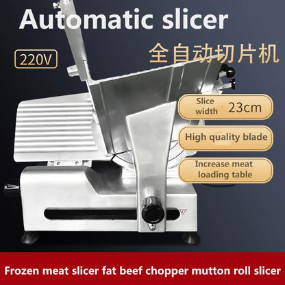 12 / 13 Inch Thin Meat Slice Cutting Machine Full Automatic Desktop Meat Slicer for Cutting Frozen Meat Mutton Roll Slicer