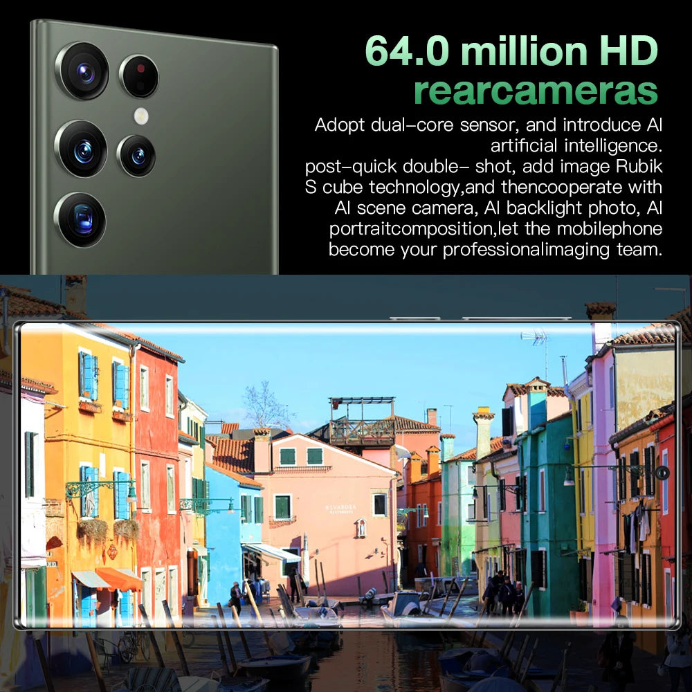 2023 Style Grids China Wholesale Personalizeds23 ultra 6.8inch Dual Sim Card Smartphone 5g Oem Mobile Phone Mobile Phone Galaxie