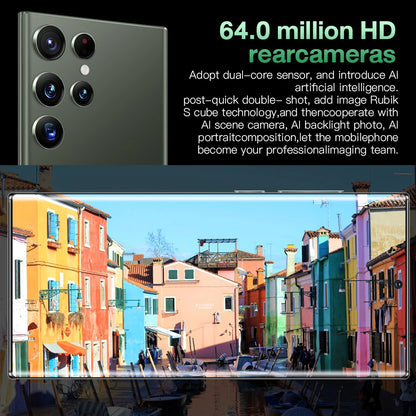 2023 Style Grids China Wholesale Personalizeds23 ultra 6.8inch Dual Sim Card Smartphone 5g Oem Mobile Phone Mobile Phone Galaxie