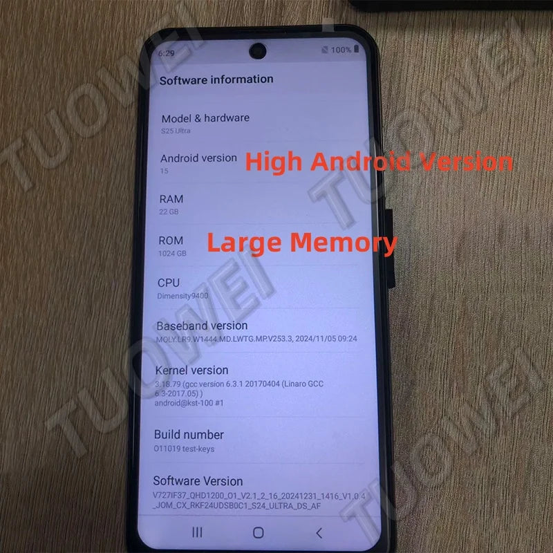 Smartphone Android 15 S25 Ultra de alta qualidade, ecrã de 7,3 polegadas, 22 GB + 1 TB, 5G, desbloqueado, dual SIM, câmara traseira de 108 MP, grande sucesso de vendas, venda por grosso global.