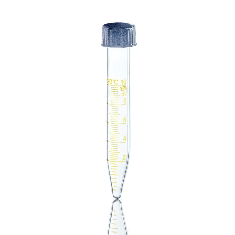 Laboratory 10 15 20 25ml Glass Graduated Round Flat Bottom Centrifugal test Tube With Thread Screw Cap Lid