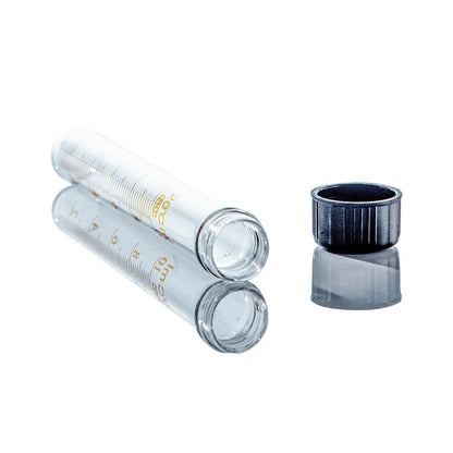 Laboratory 10 15 20 25ml Glass Graduated Round Flat Bottom Centrifugal test Tube With Thread Screw Cap Lid