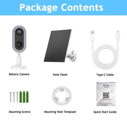 DB Jennov 2K 3MP Outdoor Wireless Home Security Camera Battery Powered Solar CCTV for Home Use