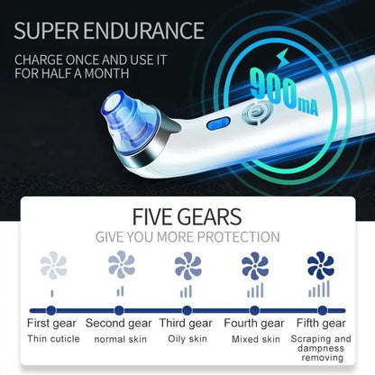 Trends Face Cleansing Beauti Products Facial Lift Rechargeable Electric Pimple Ance Pore Cleaner Vacuum Blackhead Remover