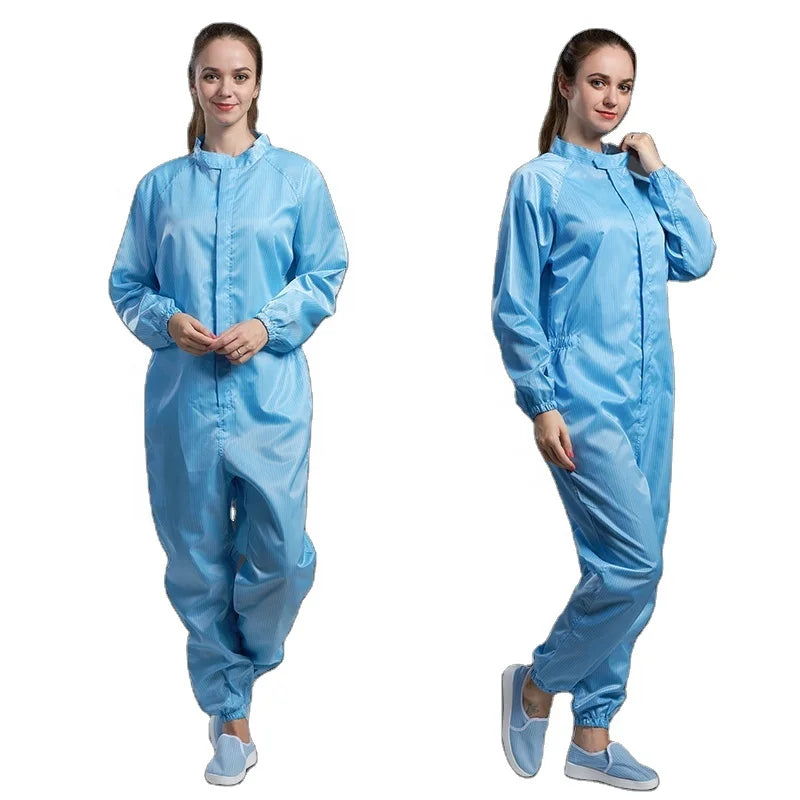 H-1108 Antistatic Esd Cleanroom Jumpsuit Coveralls with Caps