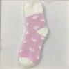 Heart Flanged Flat Women's Socks Rolled Edge Crew Cute Lovely Women's Sleeping Socks Fluffy Bed Sock for Women