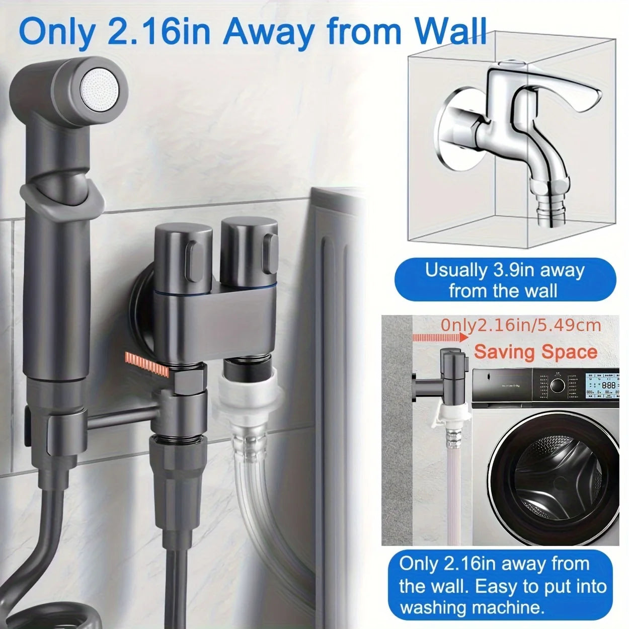 Premium Portable Bidet Sprayer Set with Adjustable Water Pressure for Modern Bathroom Bidet Toilet Use