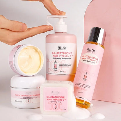 OEM Beauty Product and Cosmetics Moisturizing Ailke Anti Aging Face Vitamin C Brightening Cream Skin Care Set for Black Women