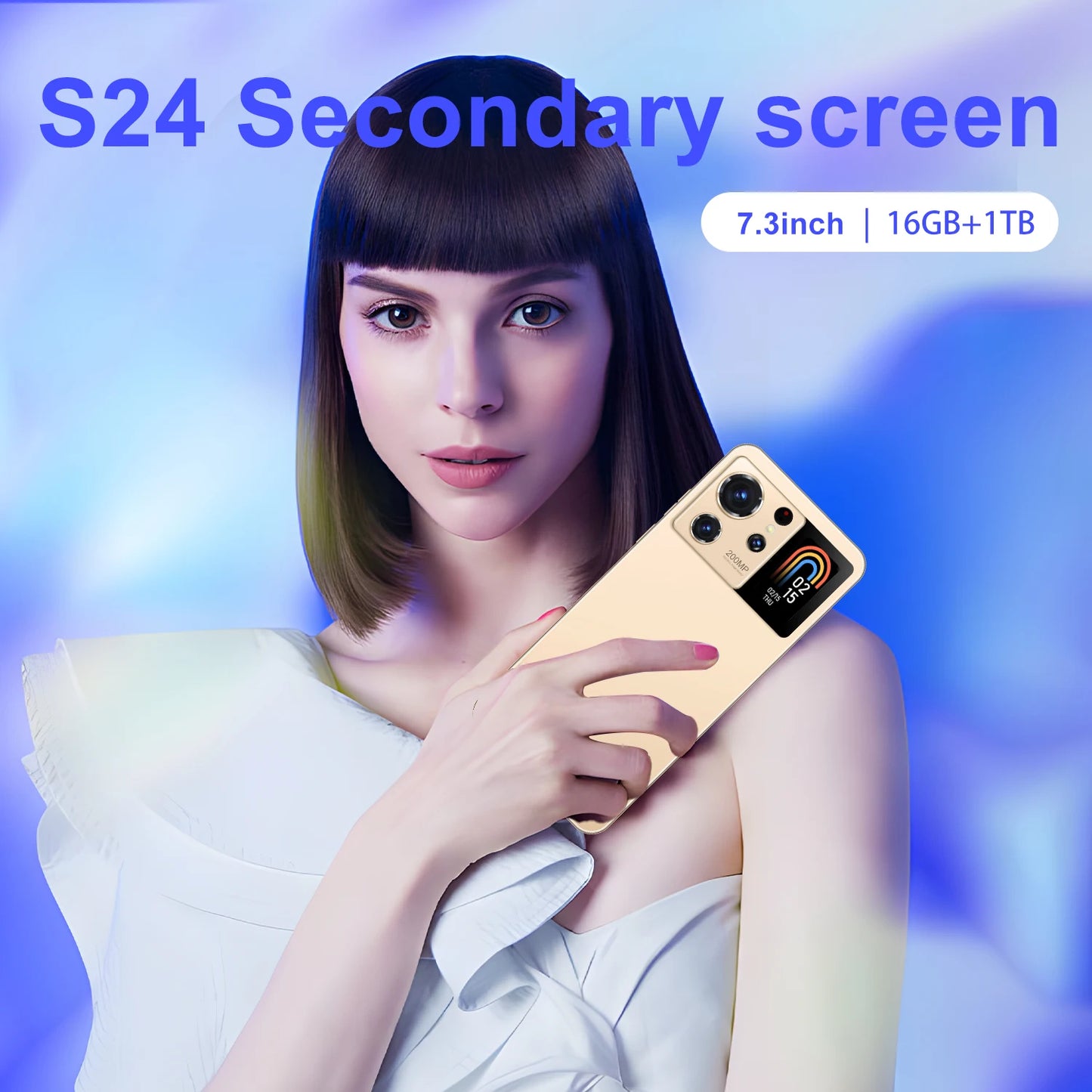 2024Original  Hot Selling New Flash Sale GSM Android13 Mobile Phone Quick Charge Smartphone 16GB+1TB 7.3inch 4G 5G