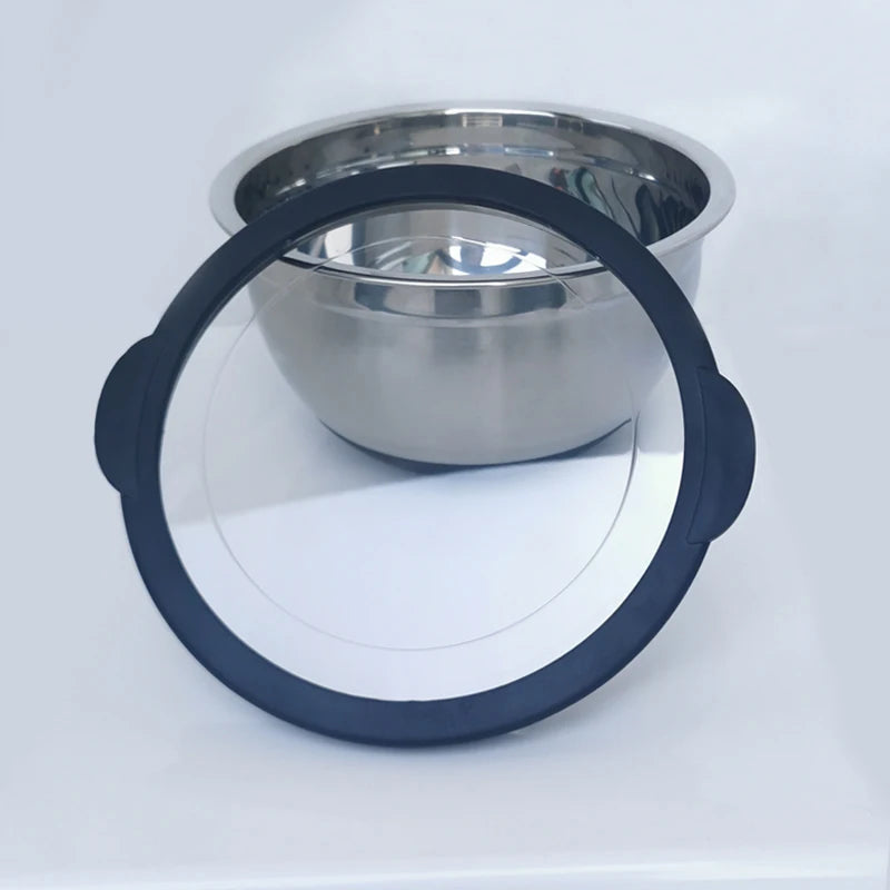 High Quality Stainless Steel Mixing Bowl With Lid Mirror Polishing Inside Matt Outside Non-slip Bottom Nesting Bowl Set