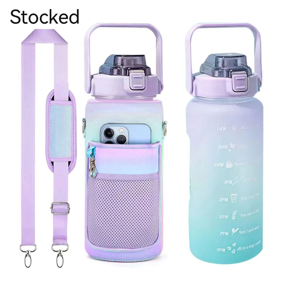 JZYZ School Fancy Bamboo 1 Gallon Carton Children Bpa Free Baby Kids Self Cleaning Clear Uv Water Bottle Kids With Sleeve