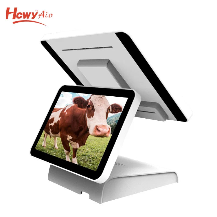 RK3288 2/16RAM 11,6'' com ecrã duplo de 15,6 polegadas, tablet PC computador tudo-em-um com ecrã panorâmico e táctil, Android, PoE, microfone e RJ45.