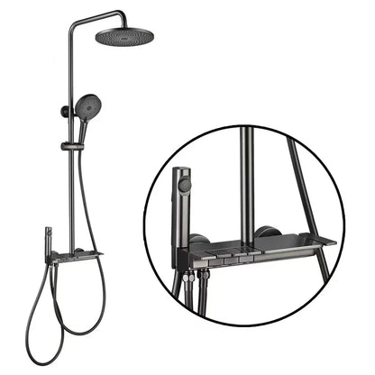 High Quality Full Brass Piano Key Shower Shower Set Bathroom With Airbrush Bathtub Shower Faucet