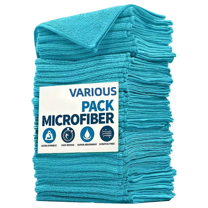 Microfiber Car Cleaning Cloths Quick-Dry Soft Absorbent Towels Lint Free for Cars House Kitchen Window Cleaning